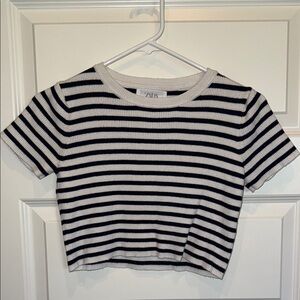 Zara Monochrome Striped Tee